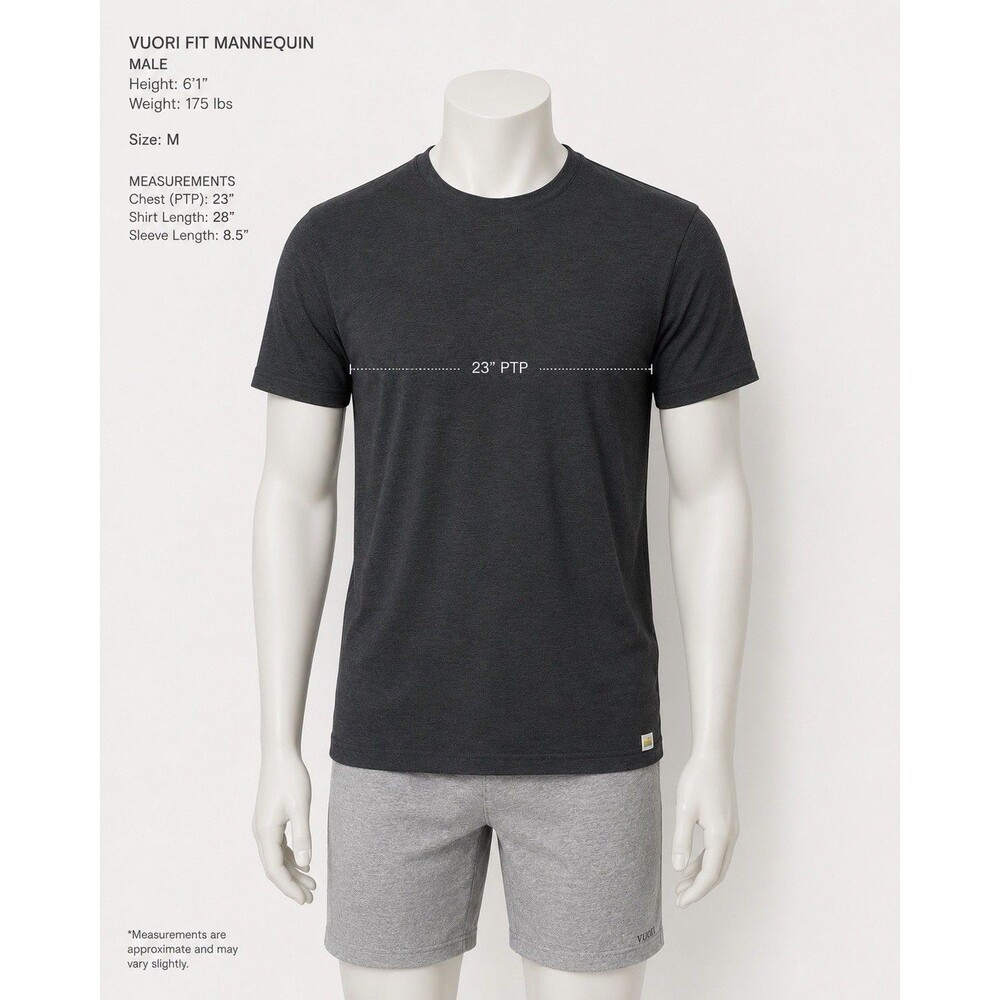 Vuori Gray Men's Crew Neck Short Sleeve T-Shirt Size XL